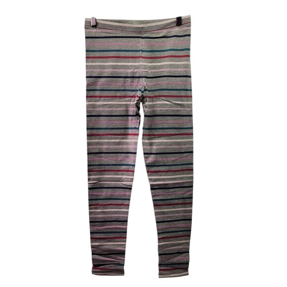 Spotted Zebra Girls  Active Stretch Colorful Gray striped Leggings XXL (14/16) - Picture 1 of 7